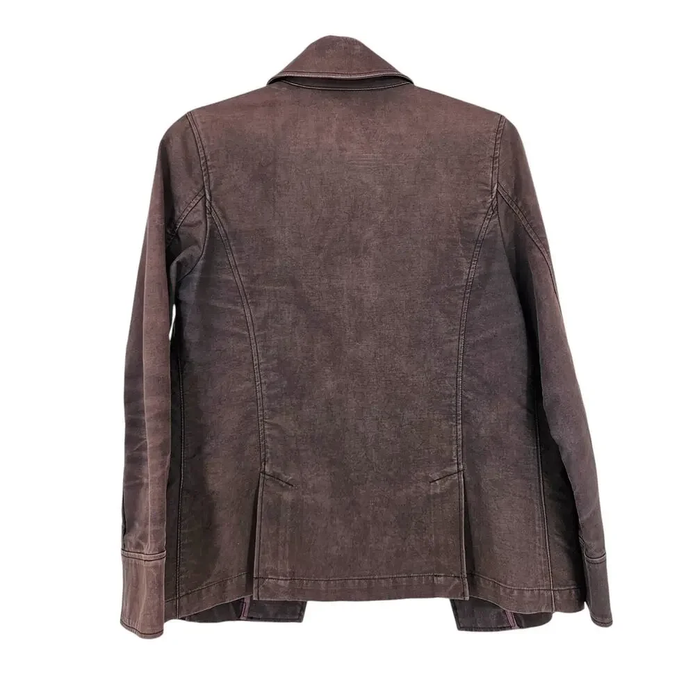 Adam Et Rope Mens Jacket Brown Japanese Normcore Button Front Outdoor Size 38
